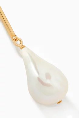 Buy Chloé White Darcey Baroque Pearl Earrings in Brass