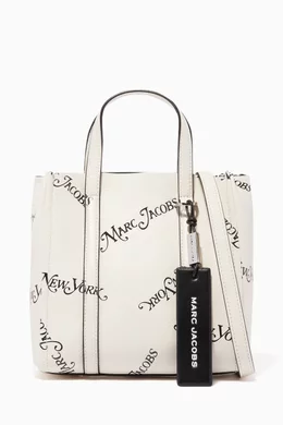 Buy Marc Jacobs White x New York Magazine The Mini Tag Tote Bag For Women Online Ounass Saudi