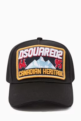 Buy Dsquared2 Black Mountain Patch Baseball Cap For Men Online Ounass Saudi