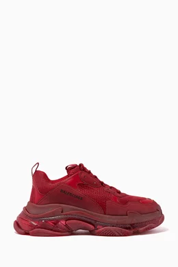 Buy Balenciaga Red Triple S Clear Sole Sneakers For Men Online Ounass Saudi