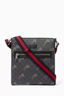 Gucci man bag with chromatic tiger