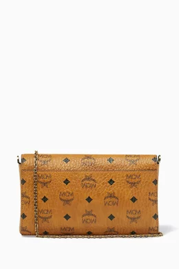 Buy MCM Brown Millie Visetos Cross-Body Bag For Women Online
