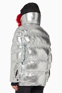Buy Moncler Silver Atena Shearling Puffer Jacket For Women Online Ounass Saudi