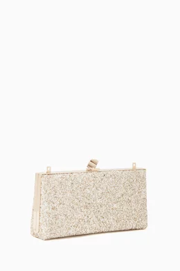 Buy Jimmy Choo Neutral Celeste S Coarse Glitter Clutch Bag For Women Online Ounass Saudi