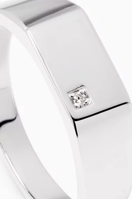 【MIANSAI】Geo ダイヤモンド&シルバーシグネットリング Geo Signet Diamond, Sterling Silver | Men's Rings | Miansai
