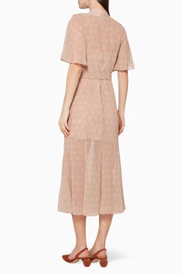 Buy Keepsake The Label Pink Passion Polka Dot Midi Dress For Women Online Ounass Saudi