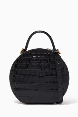Buy Balenciaga Black Vanity XS Crocodile Embossed Round Bag For Women Online Ounass Saudi