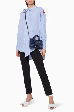 Buy Balenciaga Blue Nano City Metallic Edge Bag For Women Online Ounass Saudi
