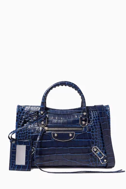 Balenciaga mini city bag crocodile 2025