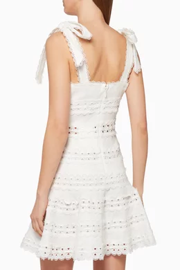 knee length dresses for ladies Leah Mini Dress White / S main image 1