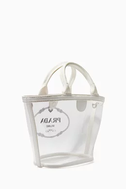 Buy Prada White Hemp Canvas Plexiglass Handbag For Women Online Ounass Saudi