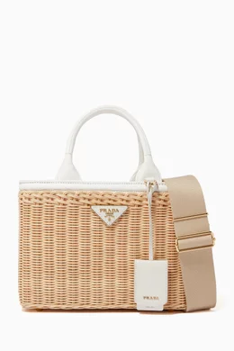 Prada white canvas bag shop