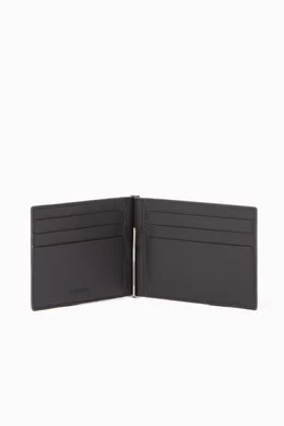 Buy Balenciaga Grey Leather Money Clip Wallet For Men Online Ounass Saudi