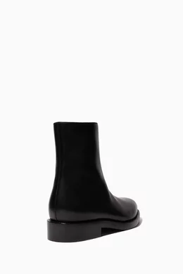 Buy Balenciaga Black Logo Sole Leather Chelsea Boots For Men