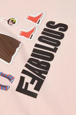 Buy Fendi Pink Fabulous Graphic Print T Shirt For Baby Girls Online Ounass Saudi