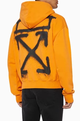 Off white spray paint hoodie top
