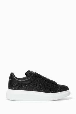 Buy Alexander McQueen Black Oversized Glitter Sneakers For Women Online Ounass Saudi
