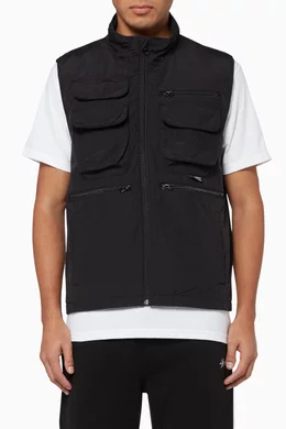 Buy Stussy Black Highland Multi Pocket Utility Vest For Men Online Ounass Saudi