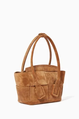 Buy Bottega Veneta Brown Mini Arco 29 Suede Bag For Women Online Ounass Saudi