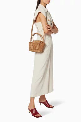 Buy Bottega Veneta Brown Mini Arco 29 Suede Bag For Women Online Ounass Saudi