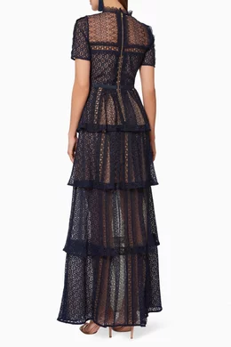 chinese dress ladies Black Lace Maxi Dress main image 0