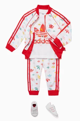 Buy adidas White Superstar Trefoil Logo Tracksuit For Baby Boys