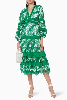 alexis green lace dress The Alexis Strapless Glitter Gown with Removeable Overskirt Sage / 6 main image 0