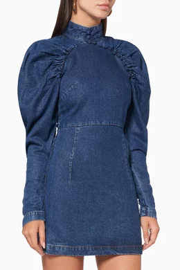 rotate denim dress Rotate Rotate Dresses Blue 34 Blue and green