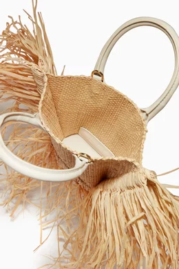 Buy Jacquemus Neutral Midi Le Petit Baci Raffia Bag For Women Online Ounass Saudi