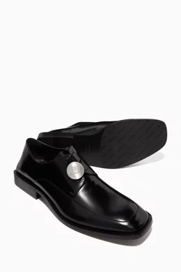 Buy Balenciaga Multicolour Coin Rim 20mm Leather Derby Shoes For