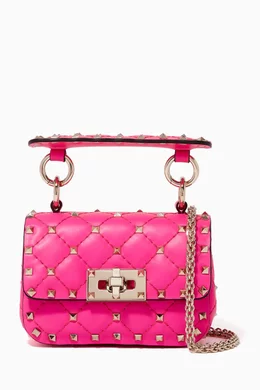Buy Valentino Garavani Pink Valentino Garavani Micro Rockstud Spike Neon Leather Bag For Women Online Ounass Saudi