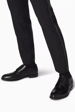 Buy Cole Haan Black Harrison Wingtip Oxford Leather Shoes For Men Online Ounass Saudi