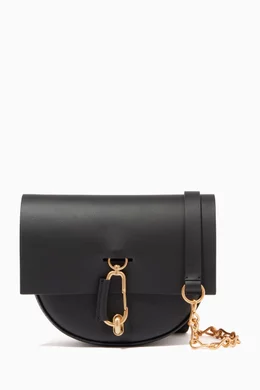 Buy ZAC Zac Posen Black Belay Mini Saddle Crossbody Bag in Leather For Women Online Ounass Saudi