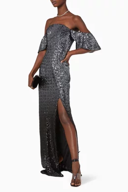 marchesa notte ombre glitter dress Pink Ombre Lace Dress by Marchesa Notte