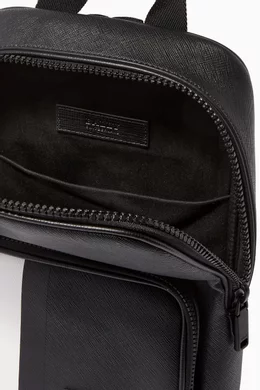Buy Bally Black Sihorn Coated Canvas Sling Bag For Men Online Ounass Saudi