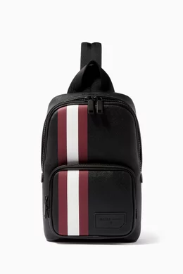Buy Bally Black Sihorn Coated Canvas Sling Bag For Men Online Ounass Saudi