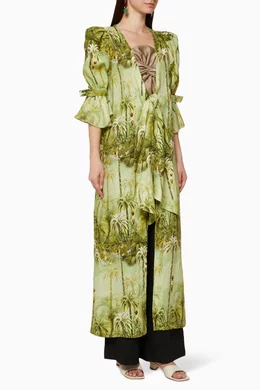 Buy Juan De Dios Blue Agua Alta Amazonas Print Cover Up For Women Online |  Ounass Saudi