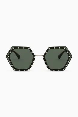 Valentino hexagon sunglasses top