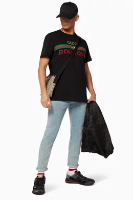 Buy Gucci Black Boutique Print Oversize T Shirt For Men Online Ounass Saudi