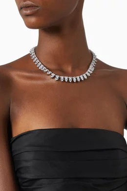 Buy Fallon Silver Monarch Pointed Choker Necklace For Women Online Ounass Saudi