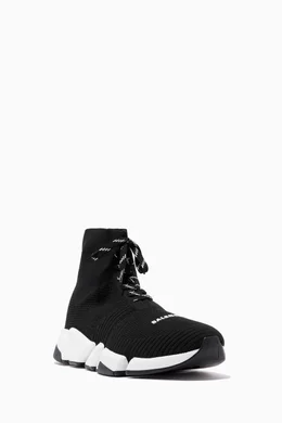 Buy Balenciaga Black Speed 2.0 Lace Up Sneakers in Jacquard Knit For Men Online Ounass Saudi