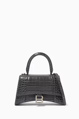 Balenciaga hourglass black croc deals