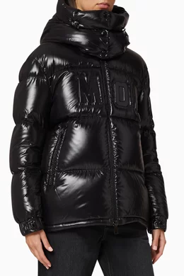 Buy Moncler Black Guernic Hooded Down Jacket For Women Online 