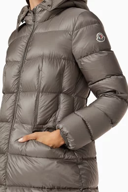 Buy Moncler Grey Boedic Down Quilted Nylon Parka For Women Online