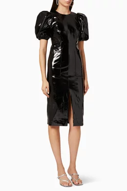 knee length dresses for ladies Rotate Herlina faux leather mini dress - BOPF main image 0