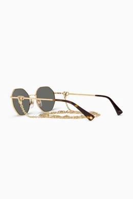 Valentino octagonal sunglasses hotsell