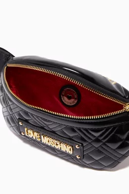 Leather Belt Love Moschino Waist Bag Buy Love Moschino Black Logo