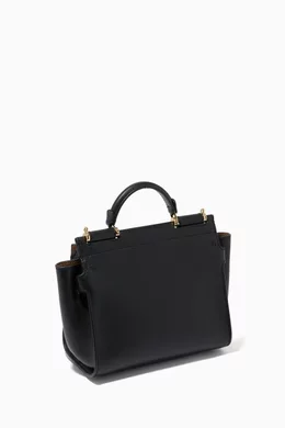 Buy Dolce & Gabbana Black Small Sicily 62 Soft Bag in Thaiti