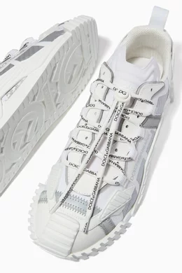 Buy Dolce Gabbana White NS1 Sneakers in Mesh Leather For Men