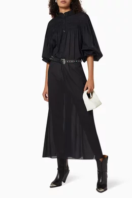 Buy Isabel Marant Etoile Black Perkins Cotton Dress For